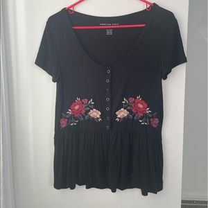 American Eagle Floral Peplum Top size XSmall